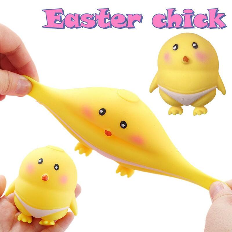 Easter Squeeze Animal Toy for Children, Small, Chicken, Sensory Fidget, Stress Relieve, Birthday Gifts, Confortável, Stress, Washable, K1E5