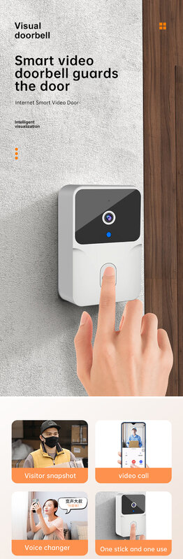 Smart video doorbell wireless remote home surveillance video intercom HD night vision