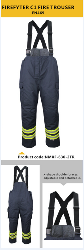 Fire Fighter Suit para Fireman, Jaqueta personalizada, Saco Amarelo e Calças, traje azul, Certificado do CE, Roupa nova, EN 469