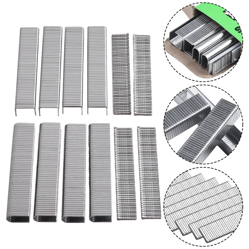 Staple Nails 600 Pcs For DIY For Woodworking Silver U/ Door /T Shaped Sturdy And Durable Excellent Service Life