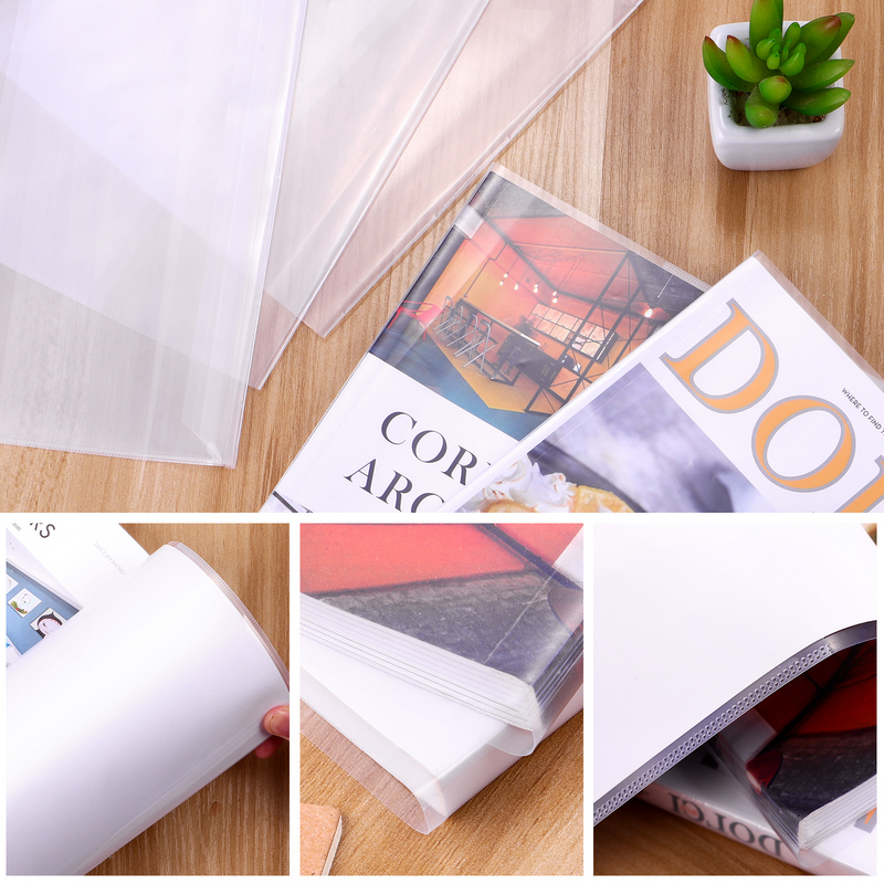 Couvertures de protection réutilisables pour manuels, housses de livre transparentes, housses imperméables