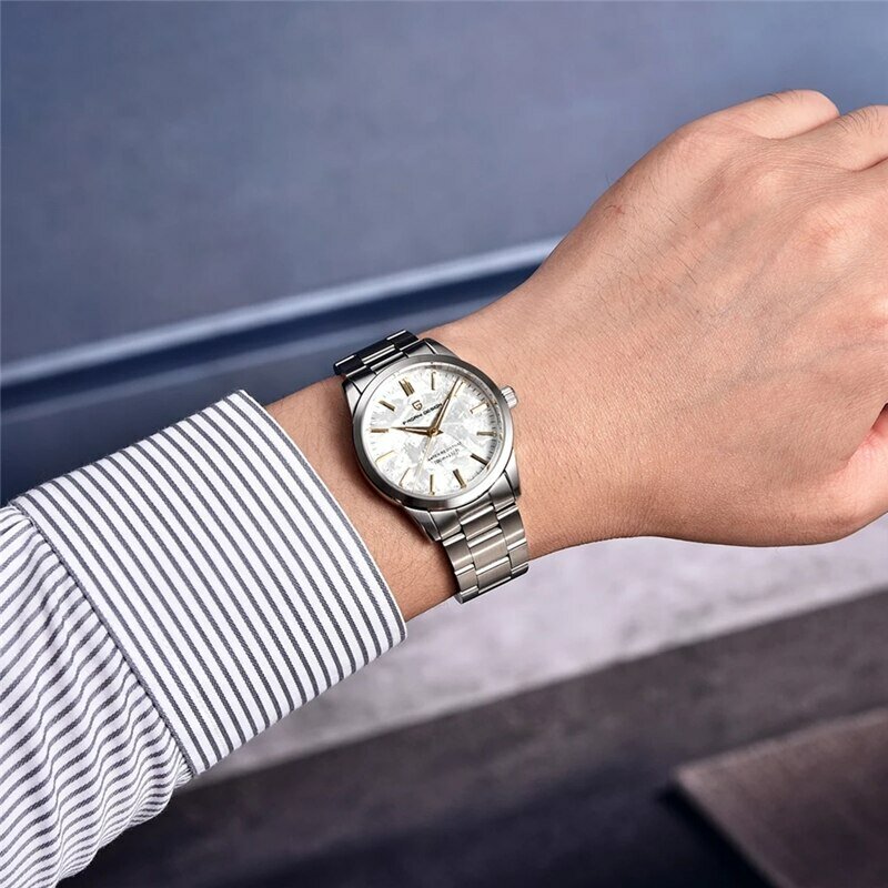 PAGANI DESIGN jam tangan pria, arloji Quartz TMI VH31 bisnis mewah Top safir 316L Stainless Steel 100M tahan air untuk lelaki
