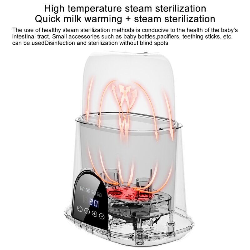 Scaldabiberon per bambini Sterilizzatore Scaldavivande Termostato intelligente automatico con display LCD Controllo della per il