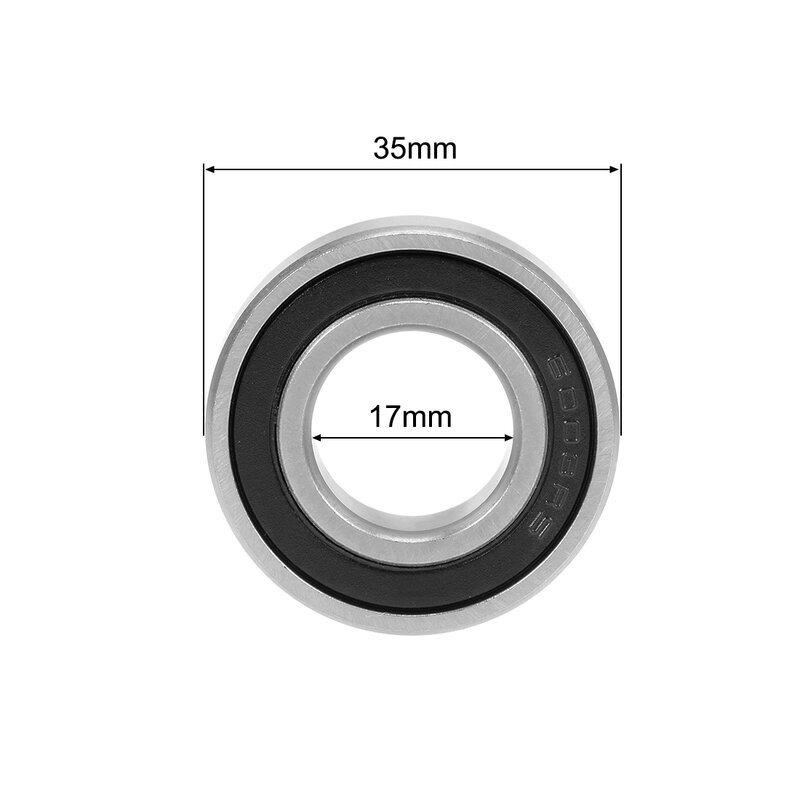 Motoforti 2-Pack 6003-2RS Deep Groove Ball Bearing 17x35x10mm Double Sealed ABEC-3 Bearings