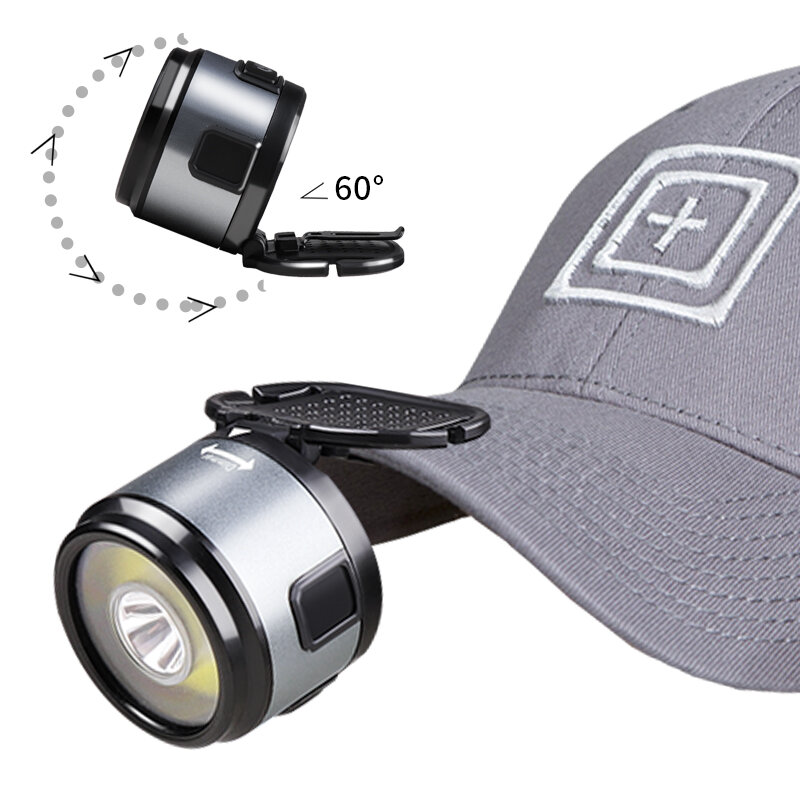 Mini wielofunkcyjna latarka czołowa 4 w 1, ładowalna latarka czołowa USB C z mocnym magnesem, reflektorem do wędkowania na świeżym powietrzu, kempingu