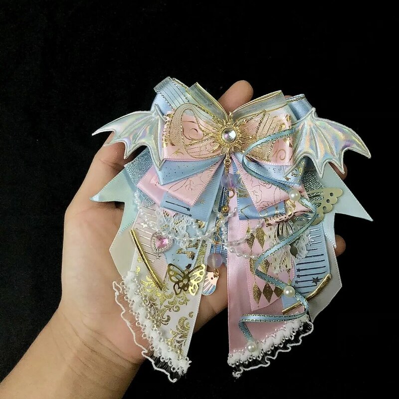 Sac de remplissage de luxe avec nœud papillon, décoration Itabag, nœud papillon ruban anime, sacs à dos bricolage, nœud papillon Lolita Ita Cosplay, nœud lumineux