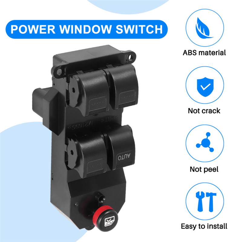 35750-S5A-A02ZA Power Window Switch for Honda Civic 2001-2005 CRV 2002-2006 Driver Side Window Master Control Switch