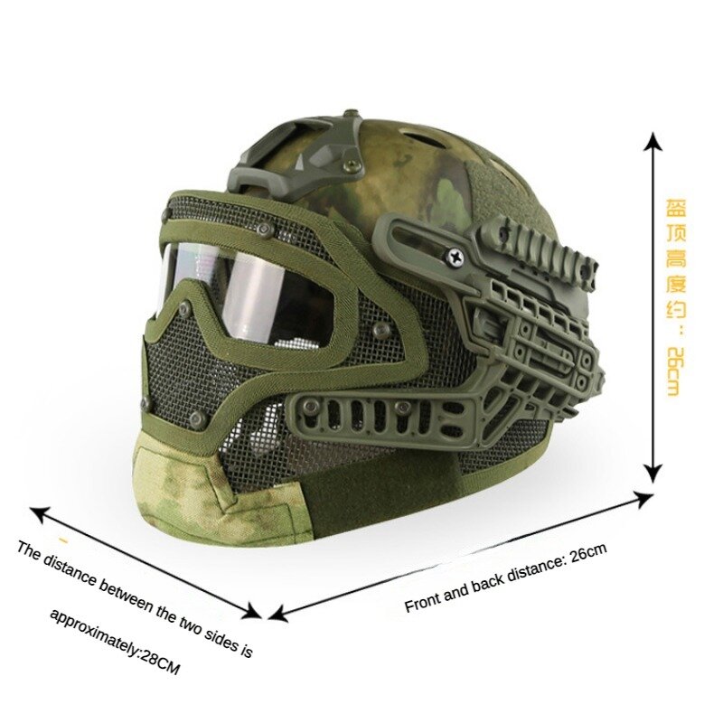 Casco militar CS rápido, protector de alta calidad para Paintball Wargame, Airsoft del ejército, táctico, máscara de alambre de acero integrado