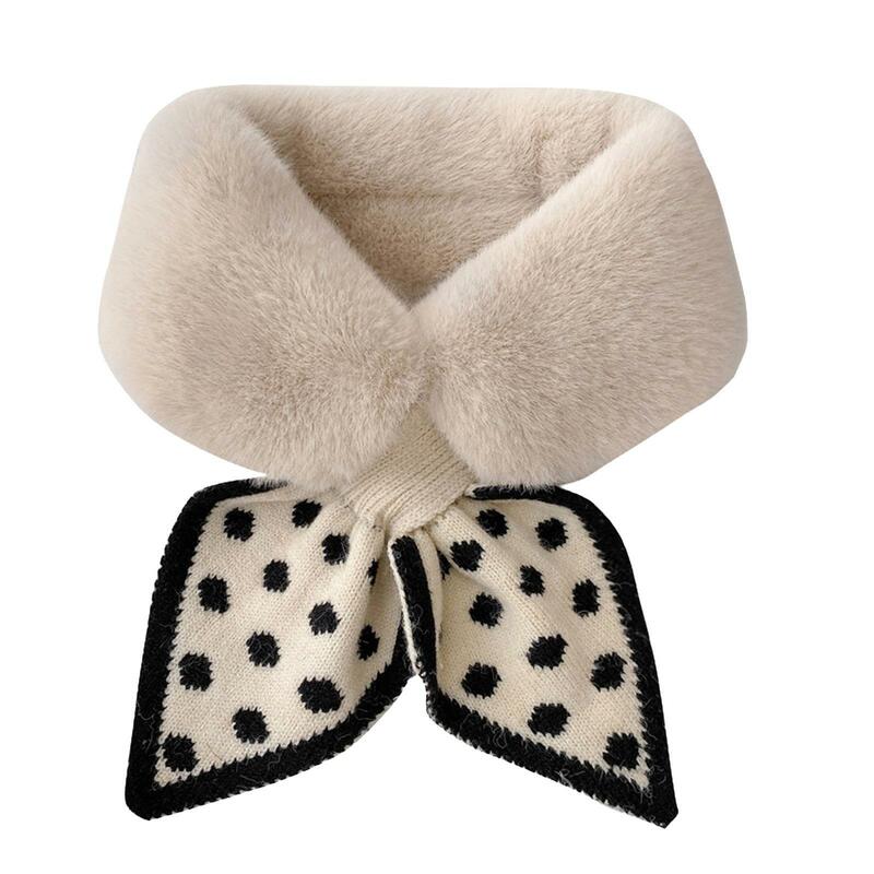 女性用のウサギの毛皮のスカーフ,ニット,冬用のカラフルなスカーフ,女性用の豪華なネックウォーマースカーフ