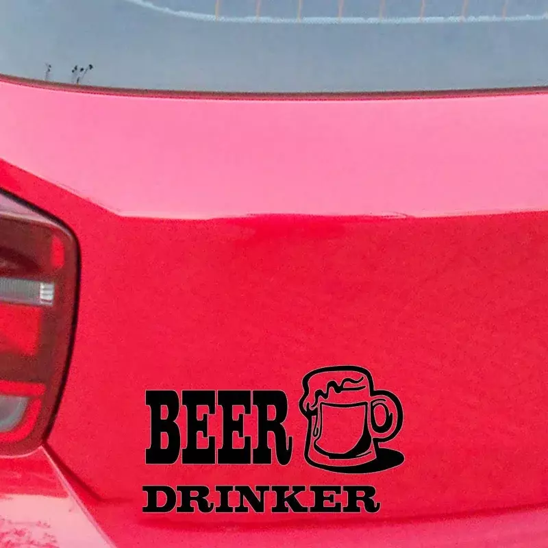 Car Sticker Beer Drinker Decal Sticker Truck Window Car Accessories Motorcycle Helmet Car Styling Rear Window Vinyl Decals,