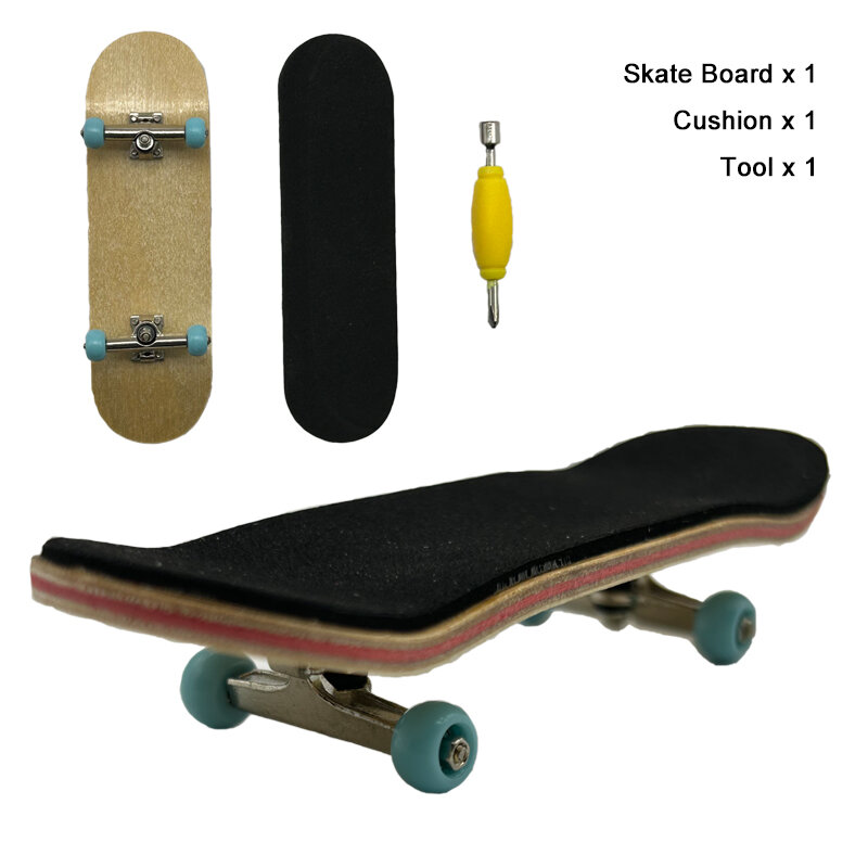 Mainan Puzzle Skateboard kayu Maple Fingerboard, hobi baru Anti stres mainan sensorik untuk anak laki-laki Mini lucu hadiah Skate