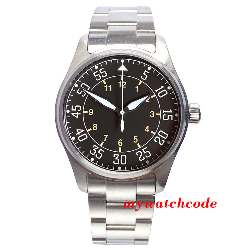 Tandorio 39 мм NH35A PT5000 матовый пилот 200 м автоматический Дайвинг мужские часы светящийся циферблат сапфировое стекло стальной ремешок Reloj Hombre