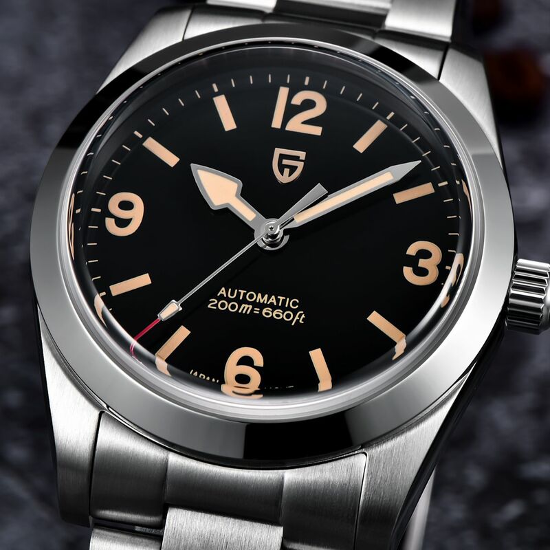 Новинка 2022 г., Мужские автоматические часы PAGANI DESIGN 36 мм, роскошные спортивные часы Explorer NH35 с сапфировым покрытием, мужские часы