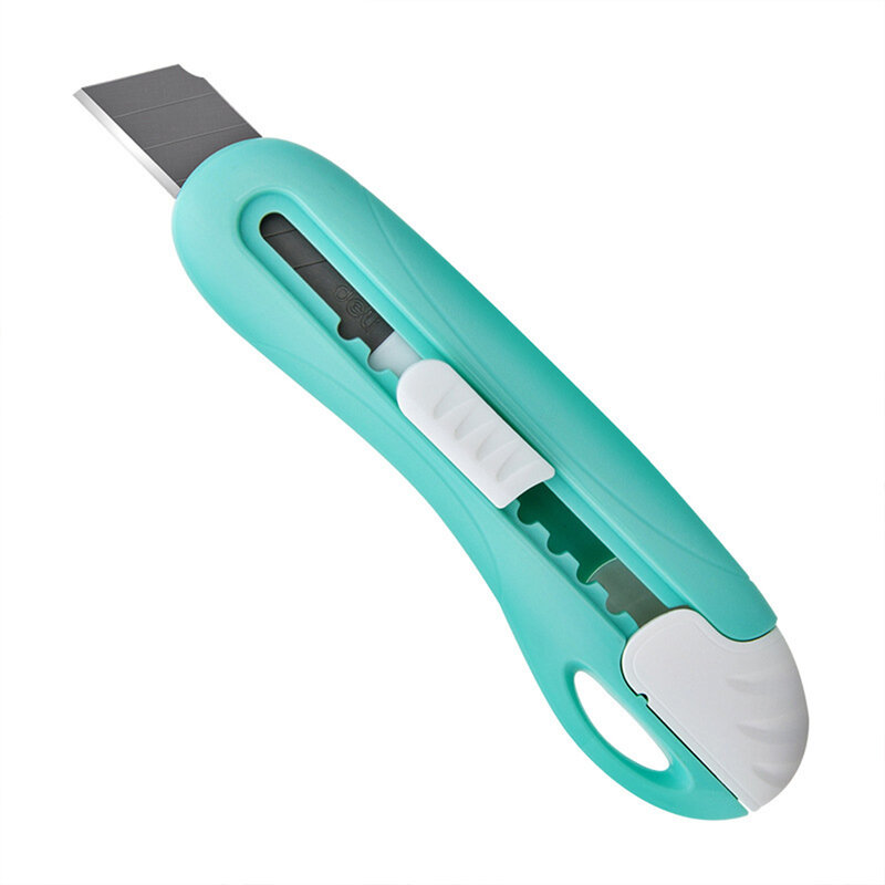 Pisau pemotong utilitas Mini untuk kotak kertas amplop pisau utilitas portabel pisau pemotong alat tulis untuk kantor sekolah warna acak