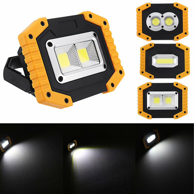 30W Portable LED Spotlight LED Work Light 3 Modes Waterproof USB Rechargeable for Outdoor Camping Lamp Emergency Flashlight