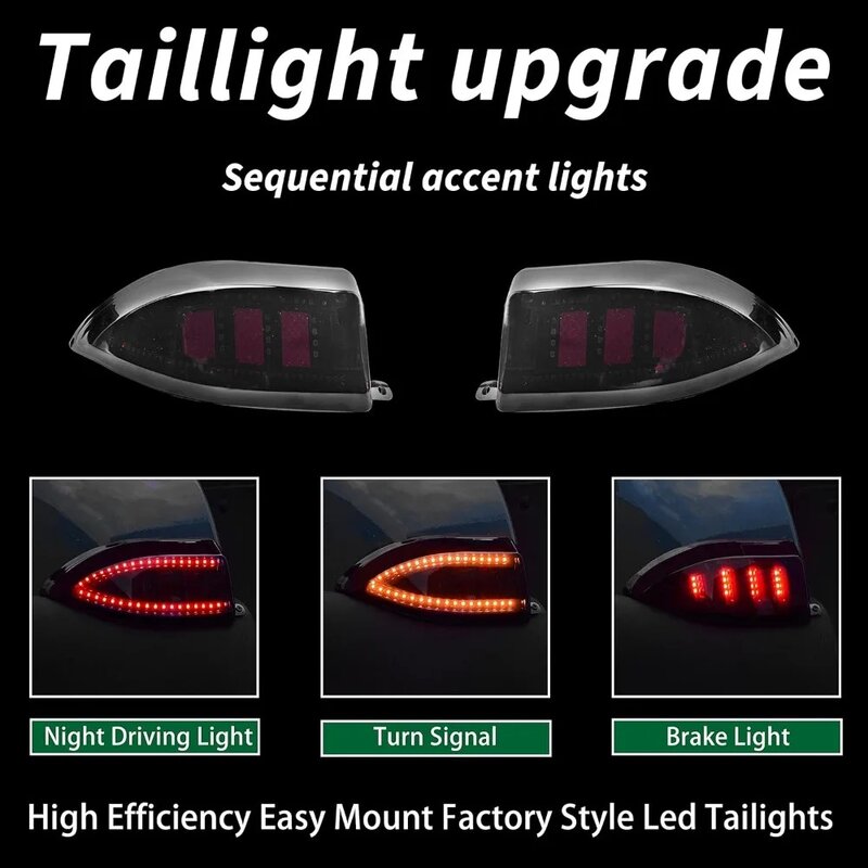 Golf Cart Deluxe Plus LED Light Kit Fit Club Car Precedent Electric & Gas 2004-UP Street Legal Light Scanning Turn