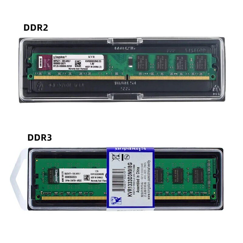 Kingston PC-Speicher RAM PC2 DDR2 2GB 800MHz 667MHz PC3 DDR3 4GB 8GB 1333MHz 1600MHz 1866MHz DDR3-RAM-Desktop-Speichermodell