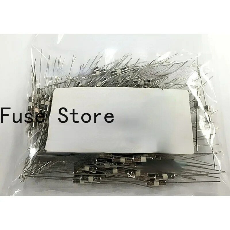 10PCS  3.6 * 10 Ceramic Fuse Tube With Double Cap And Lead Pin T2.5A T4A T5A 250V Slow