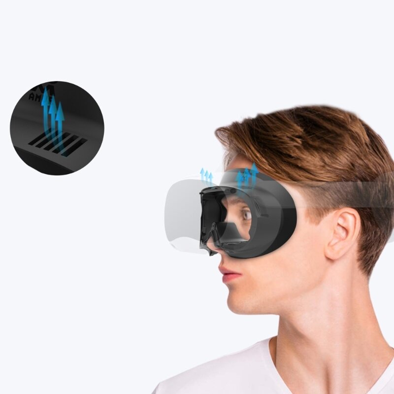 VR 페이스 인터페이스 브래킷 스폰지 페이스 패드 교체, 세척 가능한 땀 방지 가죽 VR 페이스 커버, Pico 4 VR 헤드셋용