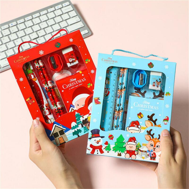 Festive Christmas 6-piece Stationery Set Students Durable And Long Lasting Interesting And Practical Stationery Set Colorful