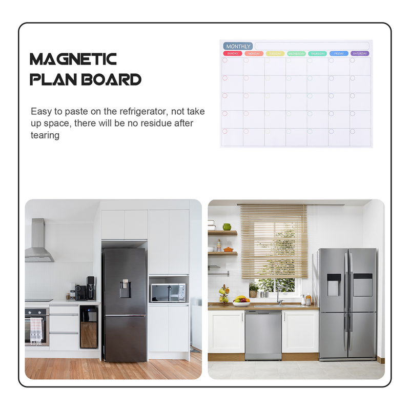 磁気乾式カレンダー、冷蔵庫プランニング、ホワイトボード、毎月のホワイトボード