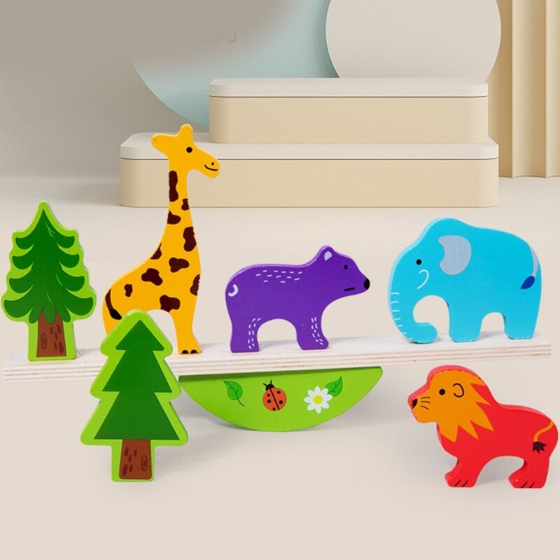 Cartoon Tier Stapeln Block Spielzeug für Kind Training Dreidimensionale Spielzeug Dropship