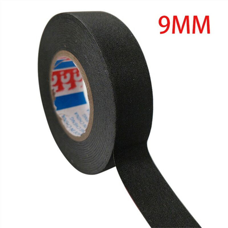 15M Heat-resistant Flame Retardant Fabric Tape Coroplast Adhesive Cloth Tape For Car Cable Harness Wiring Loom Protection