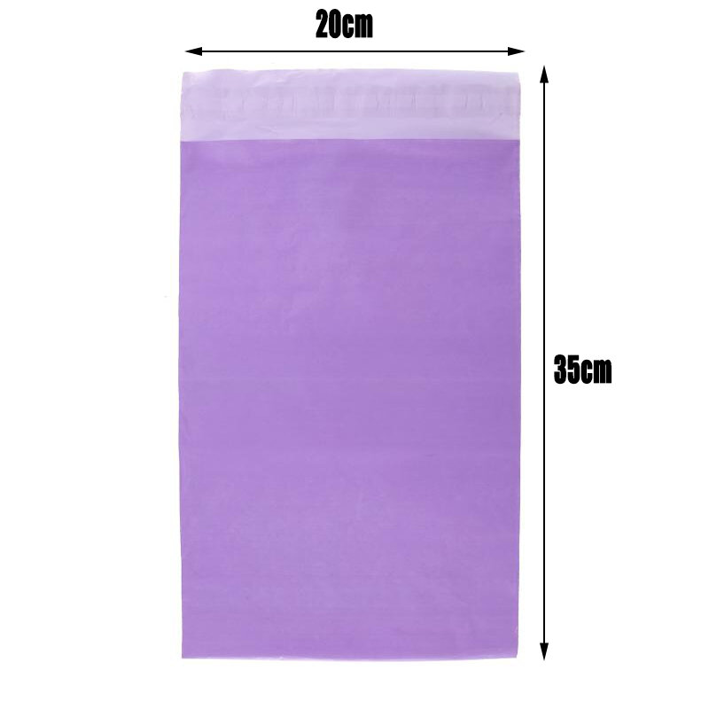 Tas kurir ungu 100 buah kemasan tas poli plastik berperekat tas surat kilat amplop kantong surat