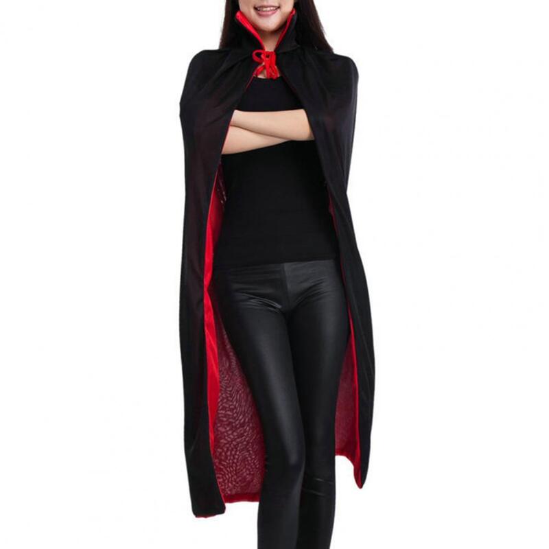 Плащ на Хэллоуин унисекс, черный, красный костюм для ролевых игр, двухслойная шнуровка, высокий воротник, косплей-накидка Вечерние