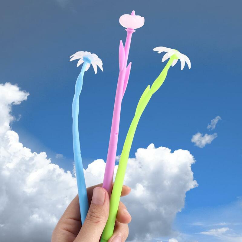 Photochromism School Office Supplies Flower Shape Neutral Pen Writing Signing Pen Students Stationery Color Changing Gel Pen