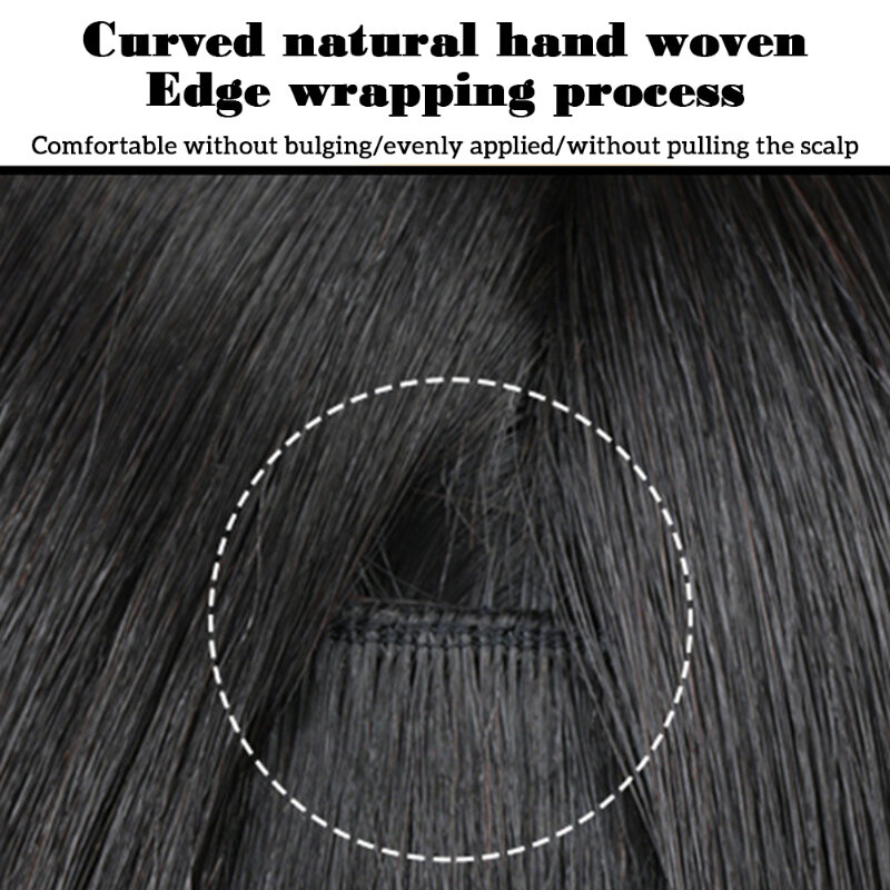 Extension capillaire invisible pour femme, cheveux naturels, ondulation de l'eau, embaud'oreille, longue perruque bouclée, peinture à la mode, 1 PC