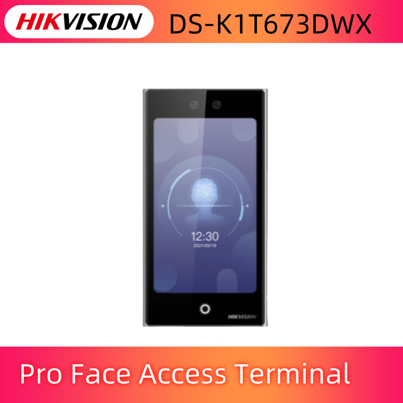 Hikvision-Terminal de acceso facial DS-K1T673DWX Pro, pantalla táctil LCD de 7 pulgadas, lente gran angular de 2 megapíxeles
