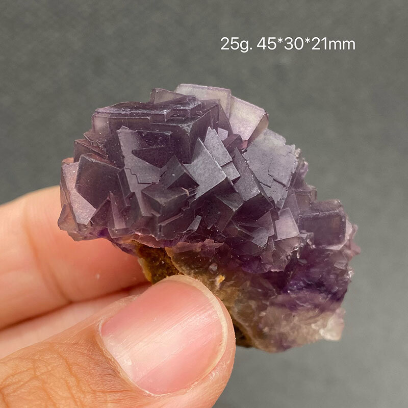 100% ungu alami fluorit batu mentah spesimen mineral penyembuhan kristal permata Koleksi