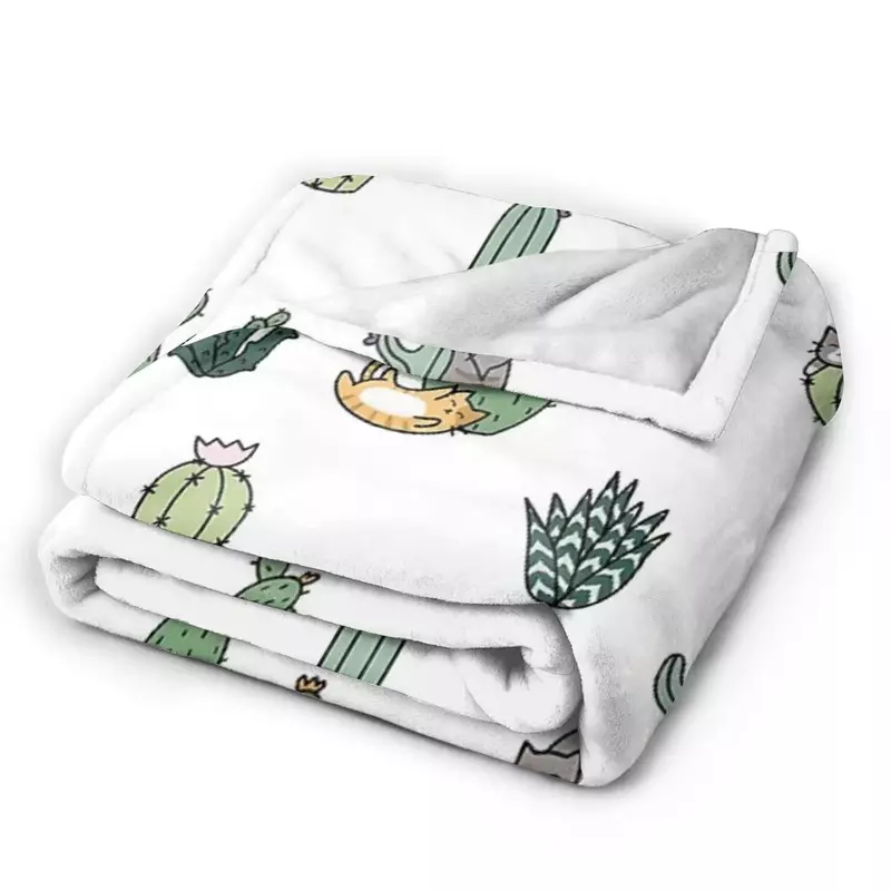 Kaktusy koc koty miękkie ciepłe flanelowe koc narzuta do łóżka salon piknik podróży domowa Sofa
