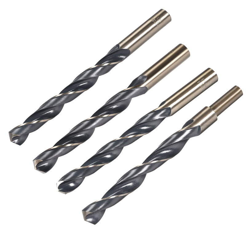 Brocas helicoidales de vástago recto de 1/2 piezas, broca de 6-14mm, acero de alta velocidad HSS 4341, para acero inoxidable, aleación de aluminio y hierro