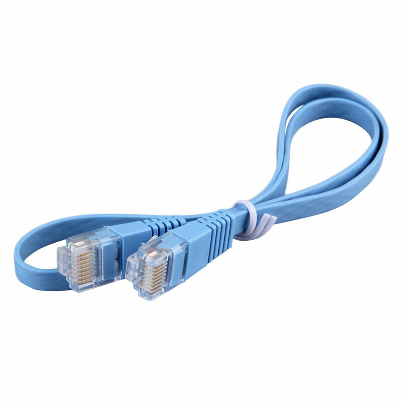 Cable corto CAT6 plano UTP, Cable de red Ethernet RJ45, parche LAN, Color azul, 5m, 10m, 20m, 30m, 20cm