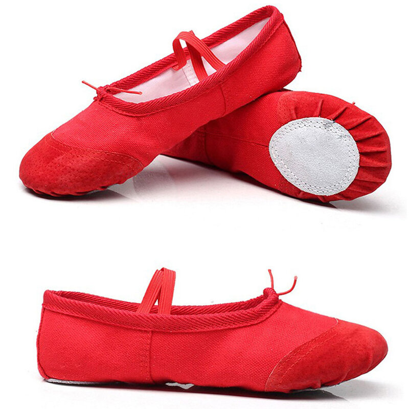 Детская балетная танцевальная обувь, эластичные тапочки без завязывания, взрослые пуанты, обувь для гимнастики и танцев