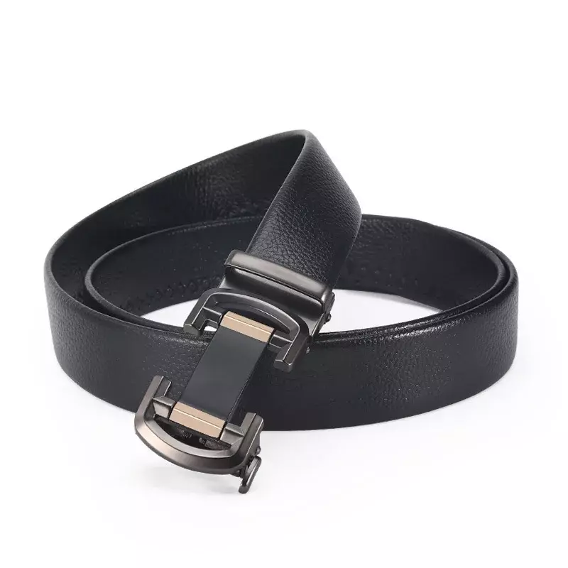 2024 New Men's Automatic Buckle Fashion Casual Business Cowhide Middle-aged Trend Belts Factory Wholesale Luxury Designer Brand