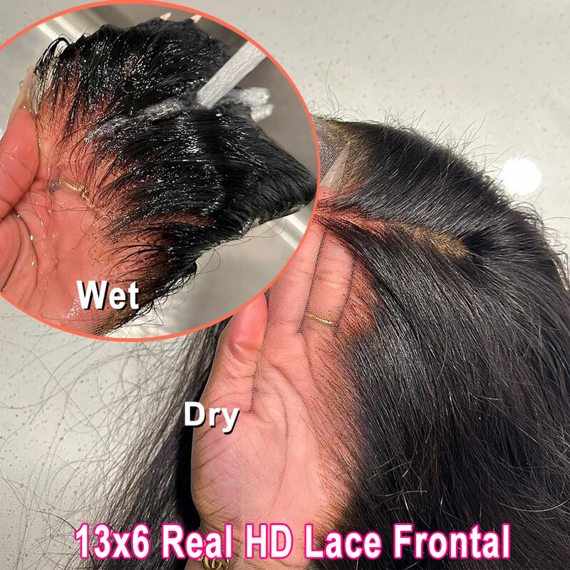 BEEOS-Peluca de cabello humano liso con cierre Frontal, pelo liso predespuntado de 13x6, HD, 13x4, 5x5