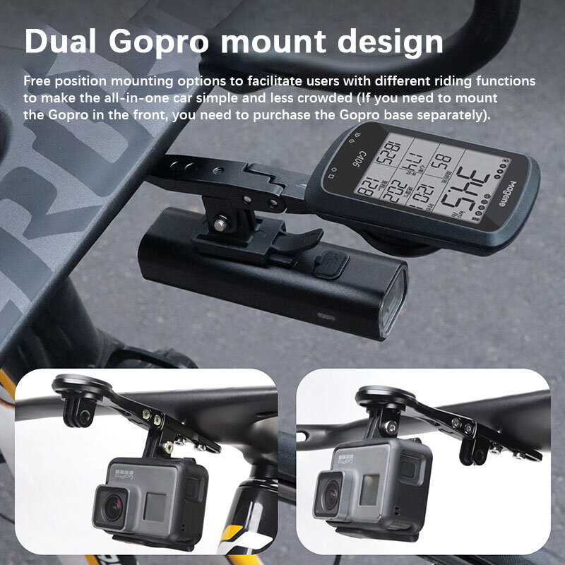 Bicycle Computer MTB Speedometer Holder For Garmin For Wahoo For Bryton Camera Bracket For Gopro Flashlight Rack Bike Parts