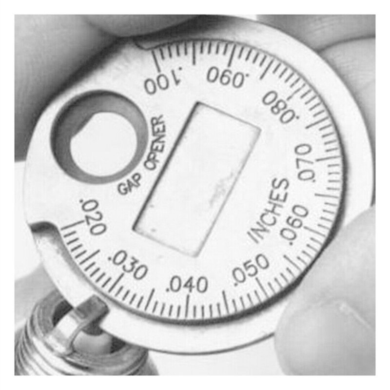 1pc 0.6-2.4mm Range Coin-Type Spark Plug Gage Gap Tool Feeler Spark Plug Gap Measurement Tool