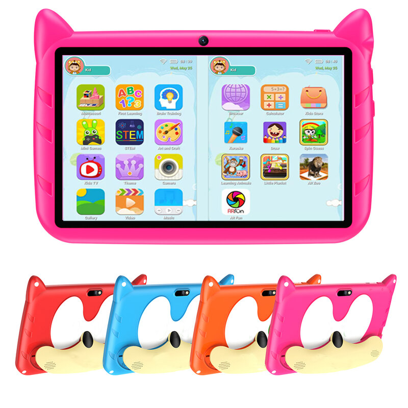 Sauenane 어린이 태블릿 PC, 4GB, 64GB, 좋은 가격, 7 인치, 안드로이드 13, 아동용 멋진 선물, WiFi ,4000mAh,BT 태블릿 PC