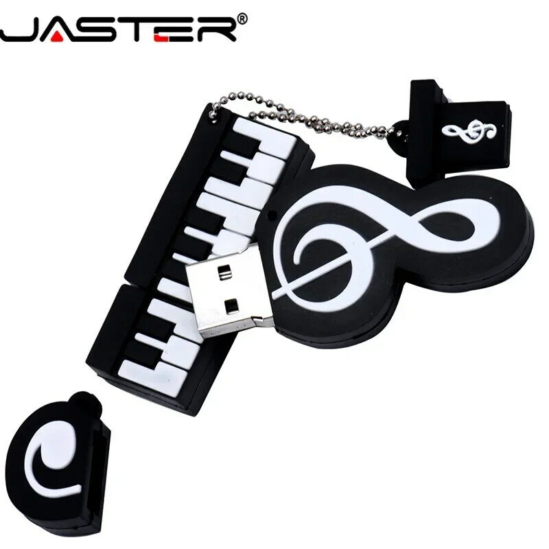 JASTER USB 2.0 8 أنماط من آلات موسيقية الغيتار باس البيانو الكمان لوحة المفاتيح حملة القلم 4GB 16GB 32GB 64GB USB فلاش حملة