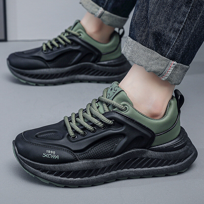 2024 primavera autunno nuove scarpe Casual maschili firmate nuova versione coreana della moda Sneakers Casual da uomo traspiranti con suola spessa