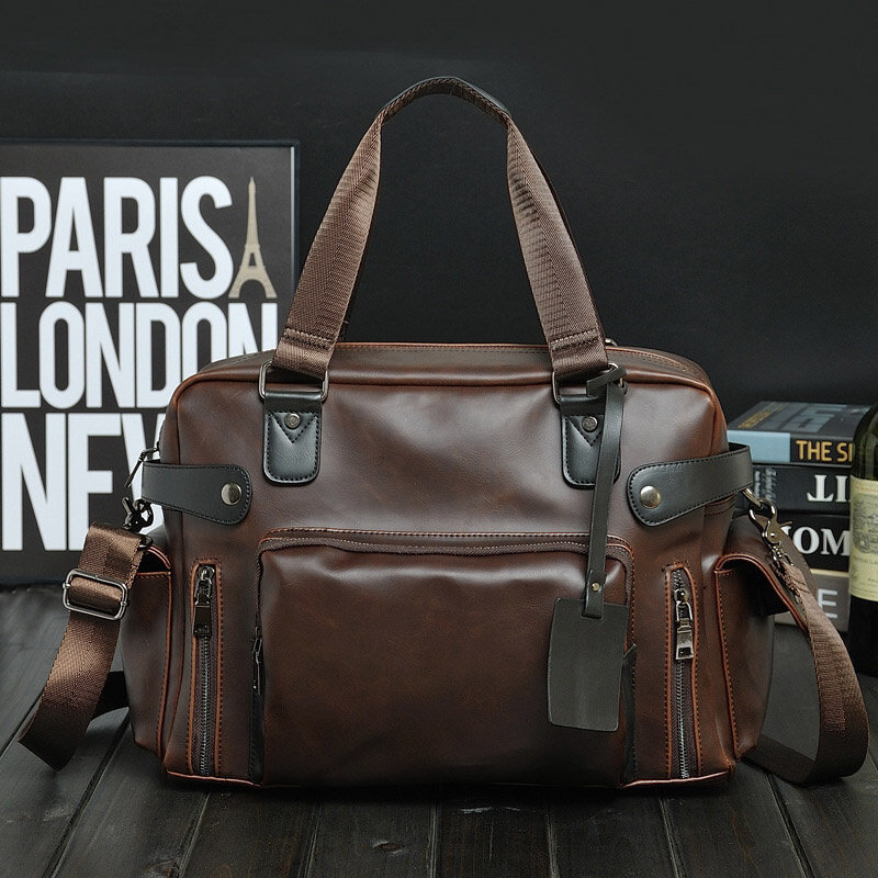Fashion Handbag Crazy messenger bag men cowhide leather bag laptop bag computer bag Business handbag bags for men