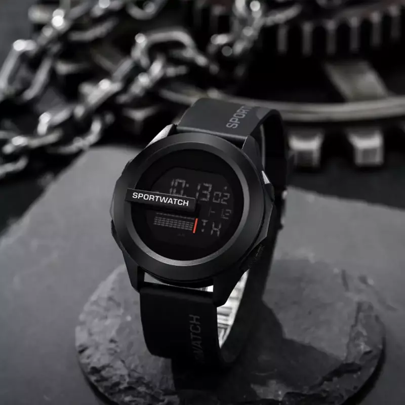 LED Electronic Watch 50m Waterproof Luminous Adjustable Silicone Band Men Women Sports Wristwatch Smartwatch