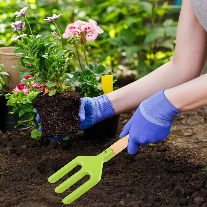 Kit d'outils de jardinage pour enfants, ensemble d'outils de jardinage, râteau, pelle, outils à main, jouets de sable, outils de creusement d'arrière-cour extérieure, petit jardin confortable