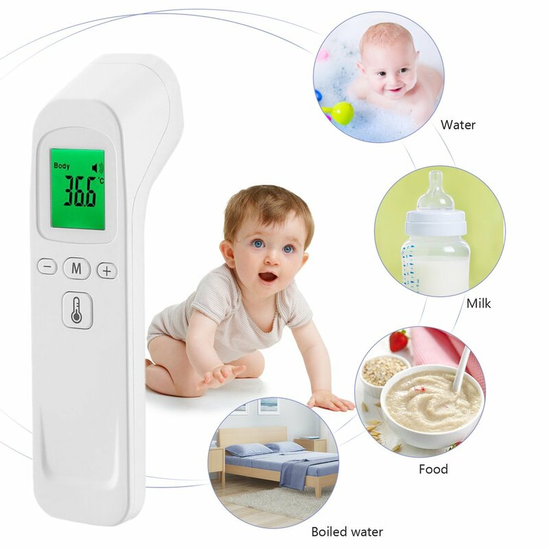 Цифровой термометр для лба, Электронный бесконтактный клинический точный Бесконтактный измеритель температуры тела для взрослых и детей
