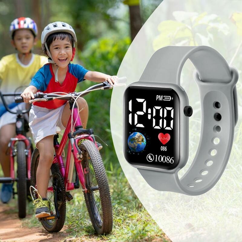 Противоударные цифровые часы, электронные часы с длительным сроком службы батареи, водонепроницаемые светодиодные электронные часы с регулируемым для детей