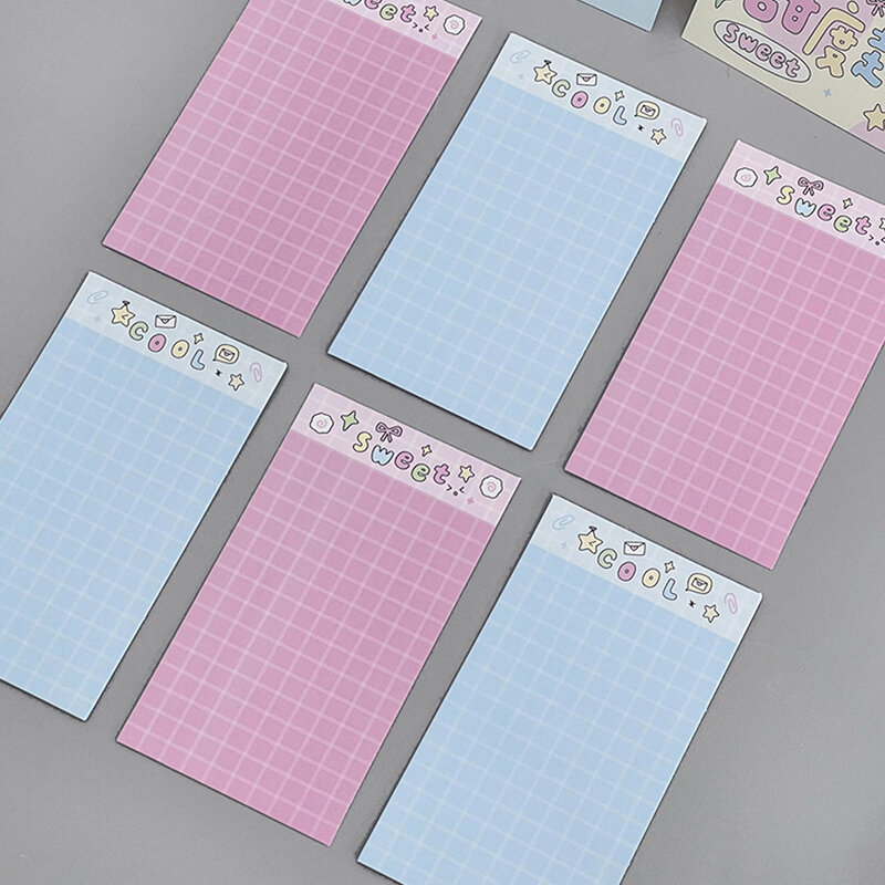 10 buah kartu sisipan latar belakang bahan kemasan kartu foto pengisi oploader kotak-kotak merah muda manis